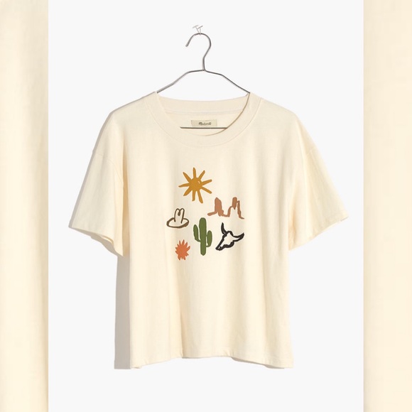 Madewell Tops - Madewell In the Desert Graphic Easy Crop Tee